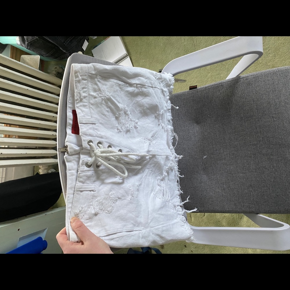 Signature8 White Denim Skirt